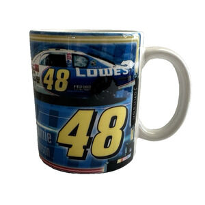 Jimmie Johnson #48 Lowe's NASCAR Coffee Mug/Cup Blue/Yellow Monte Carlo Race Car